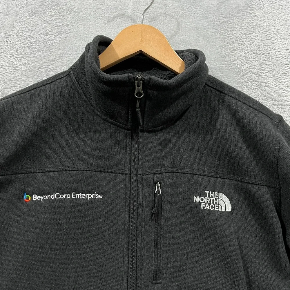 The North Face Jacket‎ Men's Medium Full Zip Fleece Charcoal Outdoor